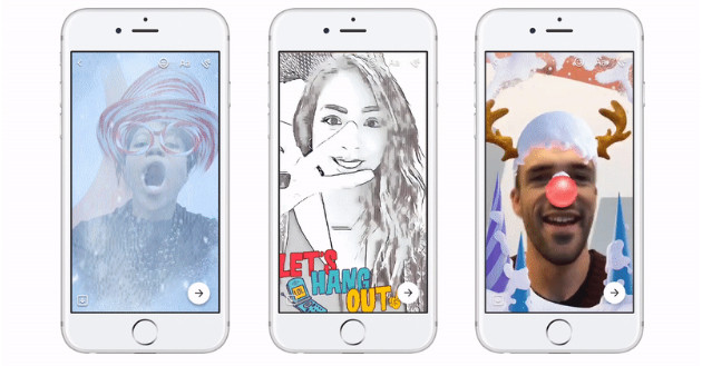 Социальная сеть Facebook Messenger получил поддержку 3D-масок и эффектов