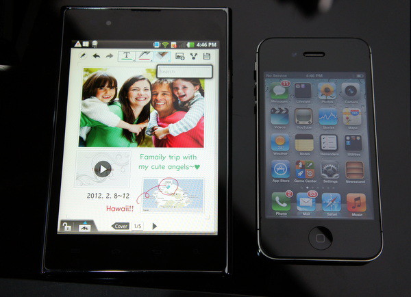 LG Optimus Vu и Samsung Galaxy Note: живые фото