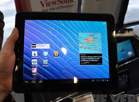 ViewSonic E70, G70, E100, P100: новые планшеты на Ice Cream Sandwich
