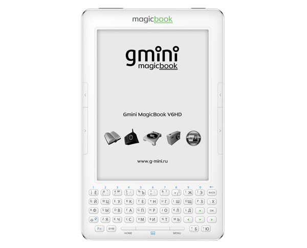 Gmini MagicBook V6HD: ридер с экраном E-Ink Pearl HD и QWERTY-клавиатурой 