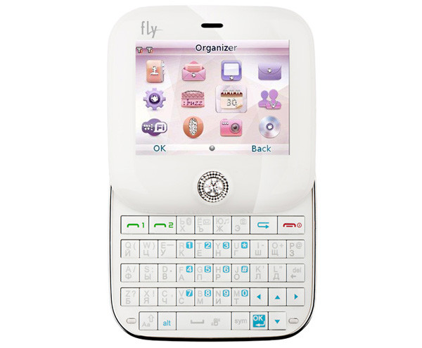 Fly Q200i Swivel: женский телефон-слайдер с QWERTY-клавиатурой