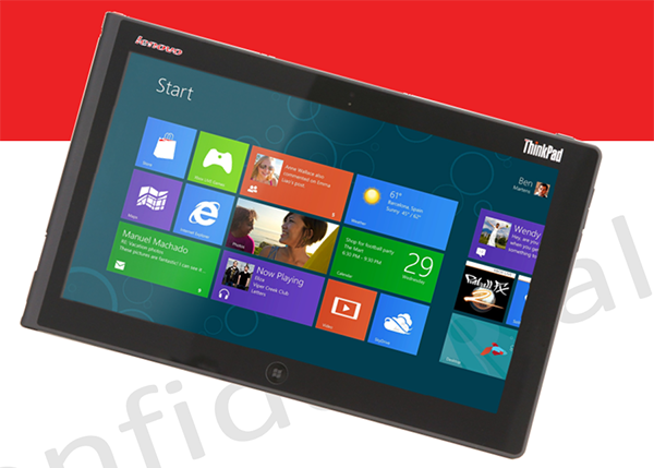 Появилась информация о планшете Lenovo ThinkPad под управлением Windows 8