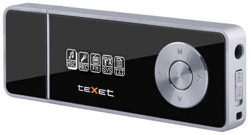 Texet T-160: карманный плеер с USB-штекером на корпусе 