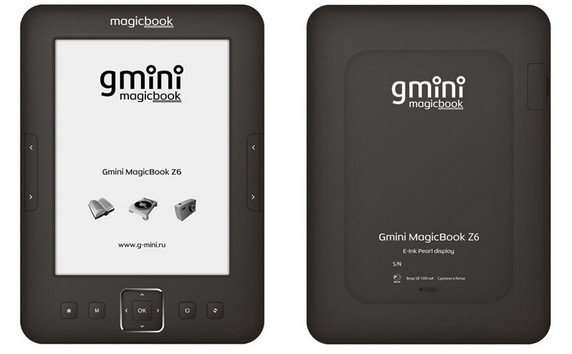 Gmini MagicBook Z6: 6-дюймовый ридер с экраном E-Ink Pearl 