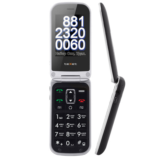 Texet TM-B415: раскладной телефон для пожилых людей 