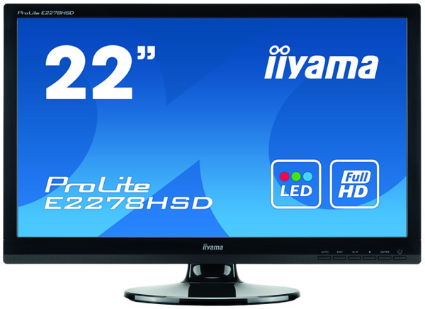 В России представлен 22-дюймовый ЖК-монитор iiyama ProLite E2278HSD