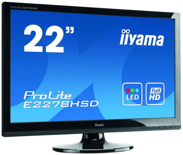 В России представлен 22-дюймовый ЖК-монитор iiyama ProLite E2278HSD