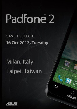Презентация смартфона-«конструктора» ASUS Padfone 2 пройдет 16 сентября