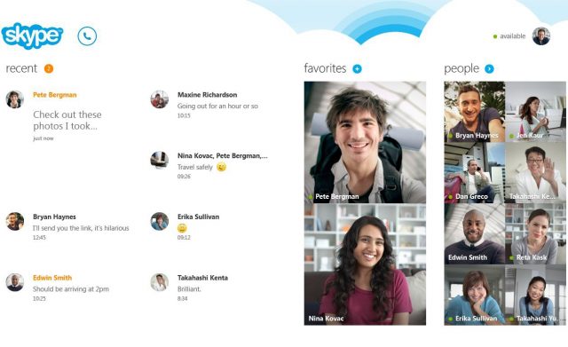 Skype для Windows 8 и RT
