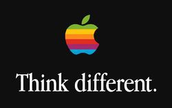 Семь решений Джобса, которые перевернули Apple картинка Think different, «думать иначе»