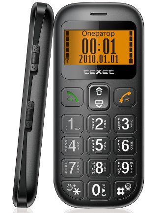 Texet TM-B111: очередной телефон для людей солидного возраста 