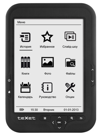 Texet TB-416: ультрабюджетный ридер с экраном E-Ink картинка Texet TB-416: ультрабюджетный ридер с экраном E-Ink