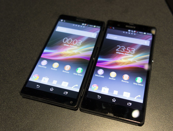 CES 2013: несколько живых фотографий смартфонов Sony Xperia Z и ZL