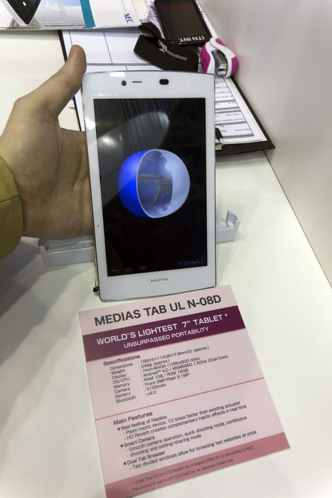 MWC 2013: NEC демонстрирует «самый легкий в мире 7-дюймовый планшет»