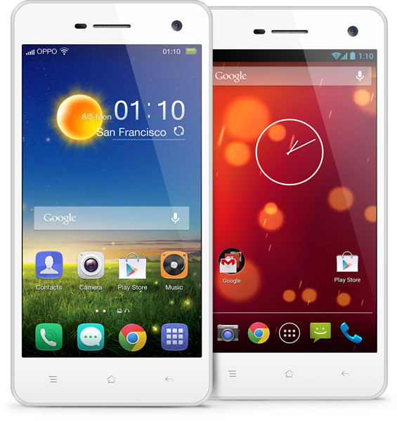 Смартфон OPPO R819 позволяет выбирать между «голой» версией Android и кастомизированной