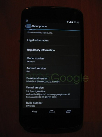 Опубликованы снимки интерфейса Android 4.4 KitKat