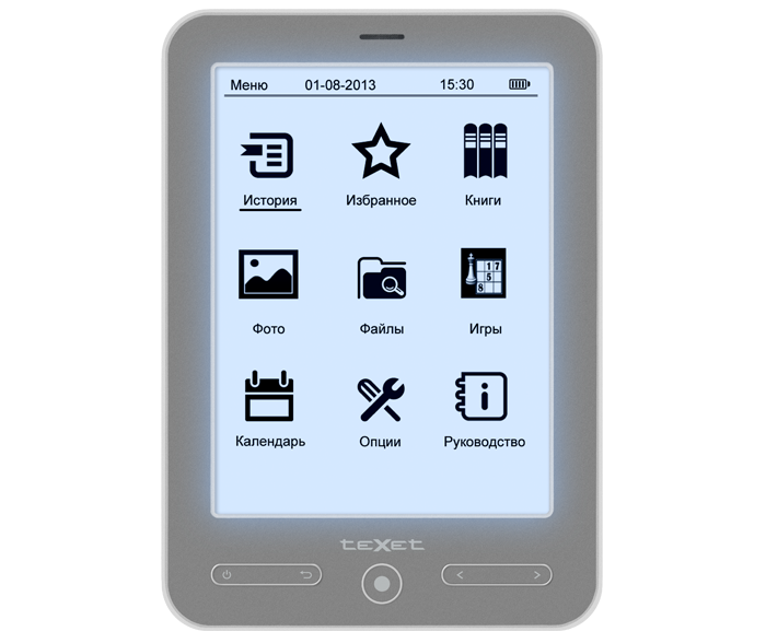 Представлен 6-дюймовый ридер Texet TB-526FL со встроенной системой подсветки картинка Представлен 6-дюймовый ридер Texet TB-526FL со встроенной системой подсветки