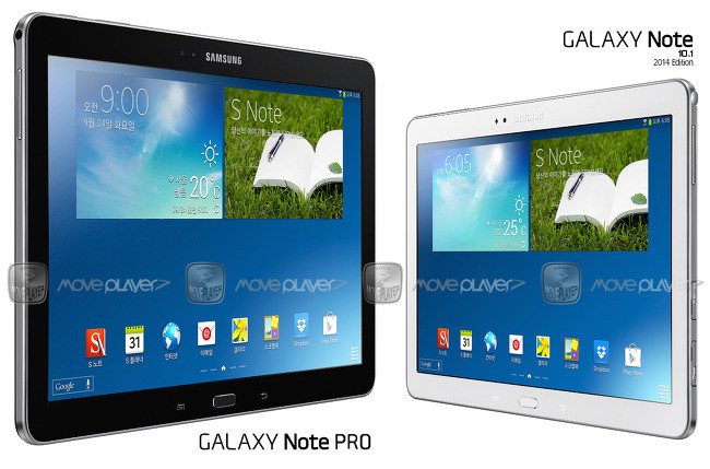 Опубликовано изображение планшетов семейства Samsung Galaxy Note Pro