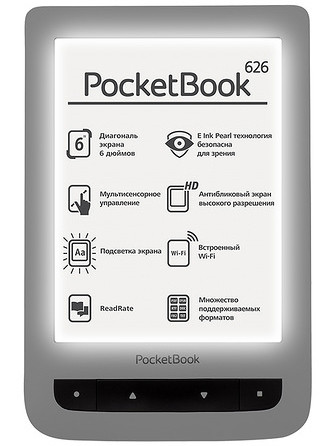 PocketBook 626: 6-дюймовый ридер с экраном E Ink Pearl HD и подсветкой