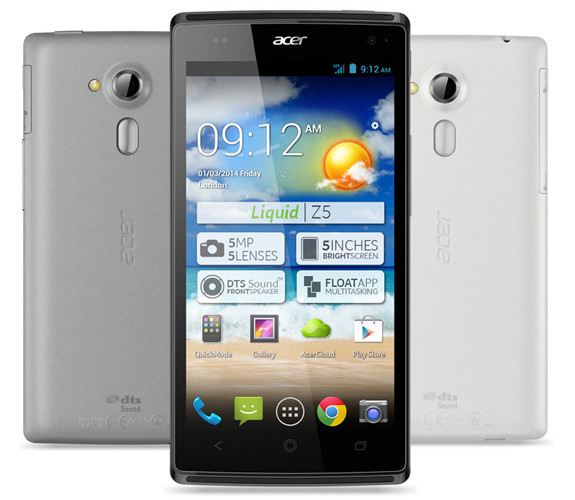 CES 2014. Представлен бюджетный 5-дюймовый смартфон Acer Liquid Z5
