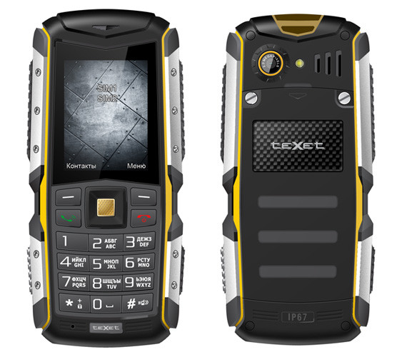 Texet TM-511R: кнопочный телефон в корпусе с защитой уровня IP67