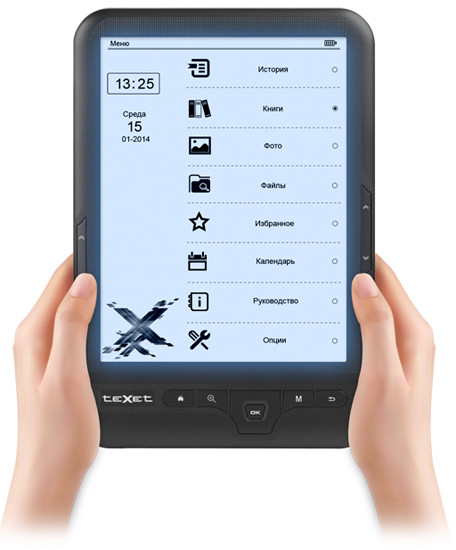 Texet TB-418FL: «первый в мире» 8-дюймовый ридер с подсветкой на электронных чернилах 