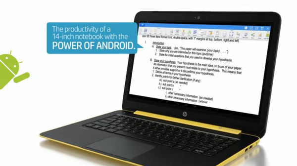14-дюймовый Android-ноутбук HP Slatebook 14: подробности