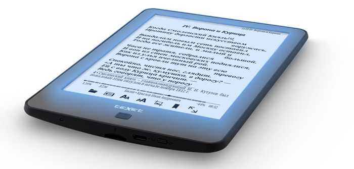 Texet TB-176FL: 6-дюймовый ридер с сенсорным экраном и подсветкой