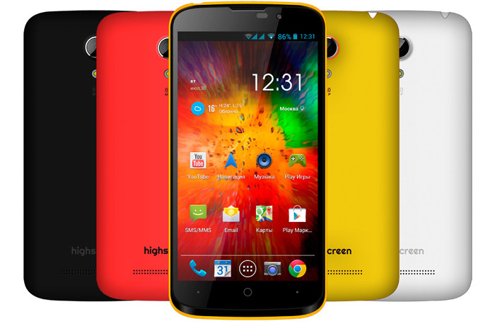 Highscreen Omega Prime mini SE: 4,3-дюймовый смартфон с 4 сменными крышками в комплекте