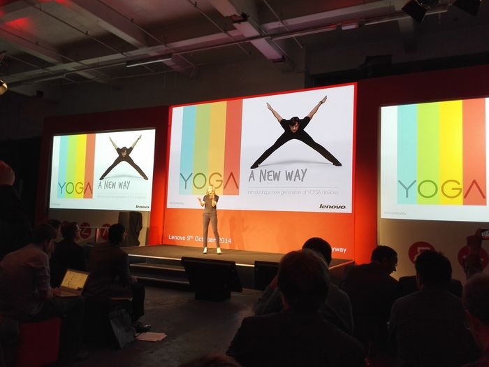 Lenovo провела в Лондоне мастер-класс по йоге: пять планшетов, один ультрабук и Эштон Кутчер