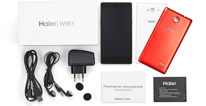 Haier W861: недорогой смартфон с тремя сменными задними панелями