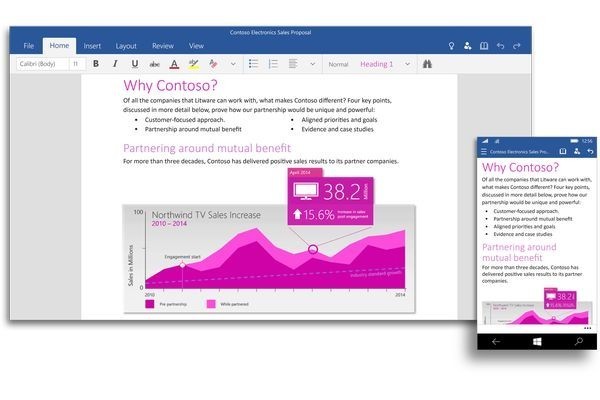 Office для Windows будет похож на Office для iPad