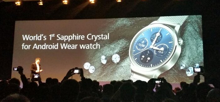 MWC 2015. Умные часы Huawei Watch с сапфировым стеклом на Android Wear