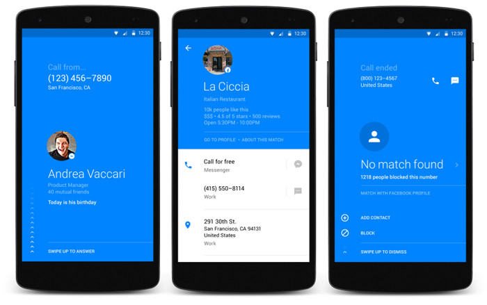 Hello от Facebook: приложение для звонков, поиска информации и блокировки номеров