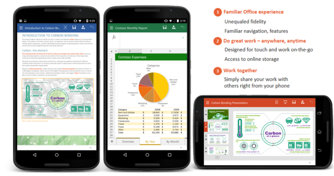 Приложения Microsoft Office доступны для Android-смартфонов