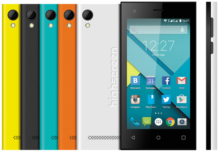 Представлен бюджетный 4-дюймовый смартфон Highscreen Pure F