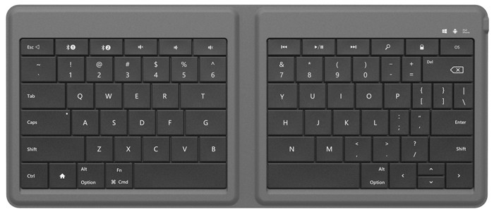 Microsoft представила водозащищенную складную клавиатуру для мобильных устройств