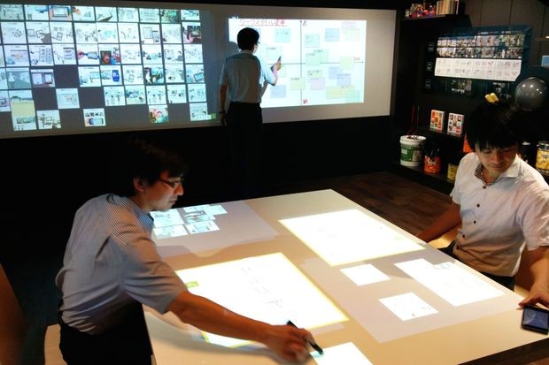 В комнате для мозговых штурмов от Fujitsu все поверхности стали интерактивными экранами