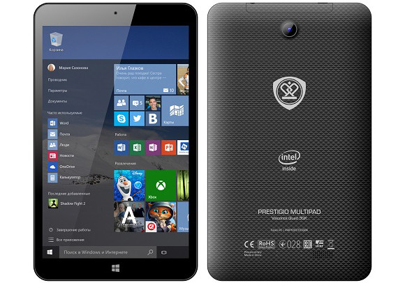 Prestigio MultiPad Visconte Quad 3GK: 8-дюймовый планшет с Windows 10