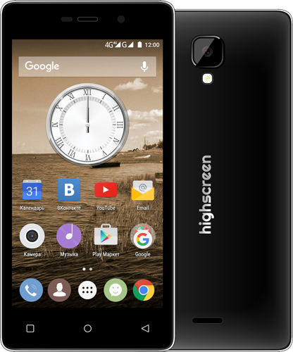Highscreen Power Four: 4,5-дюймовый смартфон на Android 5.1 с батареей емкостью 4 000 мАч