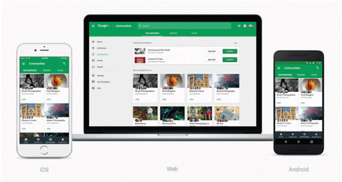Google+ начал изменения с дизайна