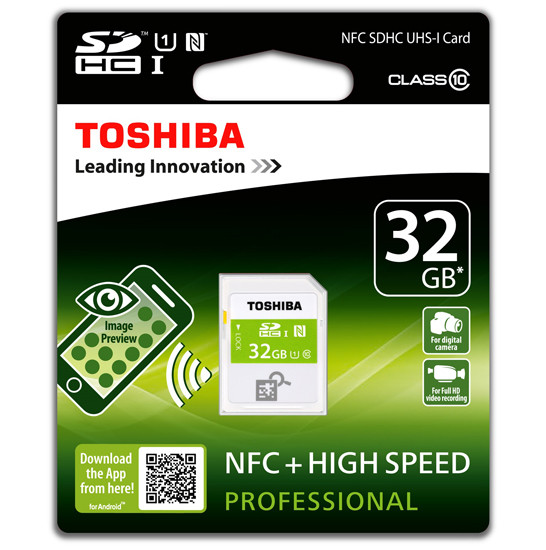 Toshiba представила в России карты памяти с поддержкой NFC
