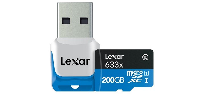 Lexar анонсировала microSDXC емкостью 200 Гб