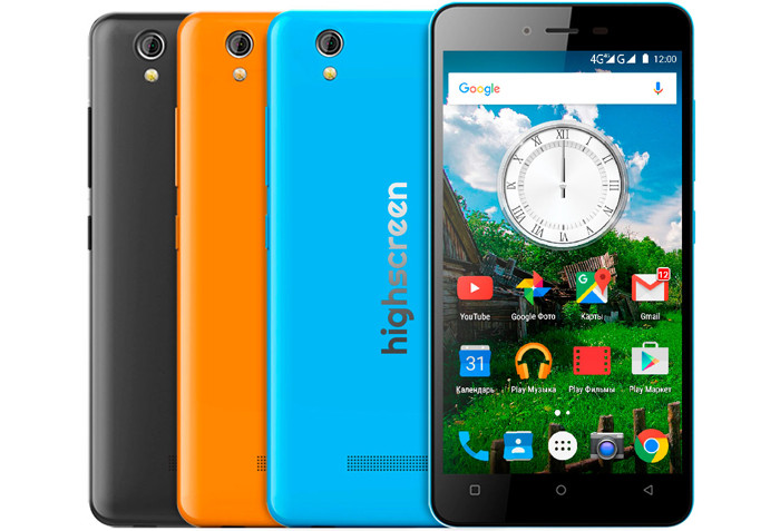 Highscreen Prime L: смартфон начального уровня с тремя задними панелями в комплекте