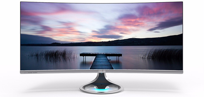 Computex 2016. Изогнутый монитор ASUS Designo Curve MX34VQ с возможностью беспроводной подзарядки гаджетов