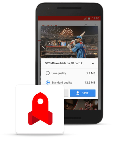Приложение YouTube Go позволит сохранять ролики в смартфоны для просмотра в оффлайне