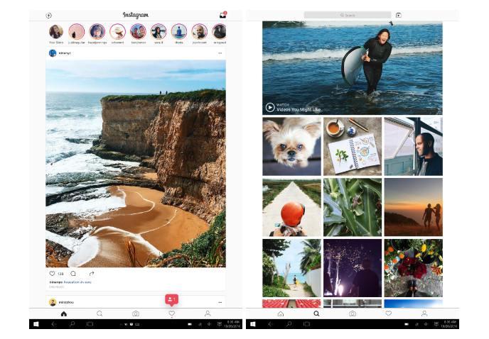 Выпущена версия Instagram для компьютеров на Windows 10