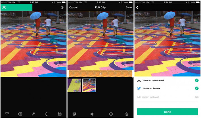 Выпущено приложение Vine Camera для съемки 6-секундных видеороликов