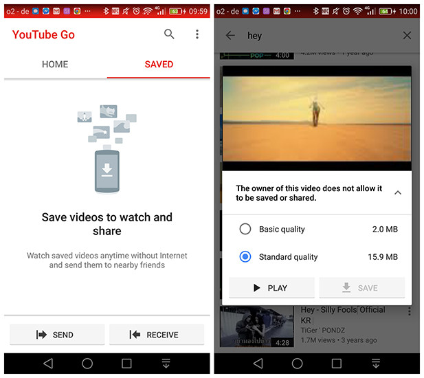 Вышла бета-версия приложения YouTube Go для просмотра видео без доступа к Интернету фото