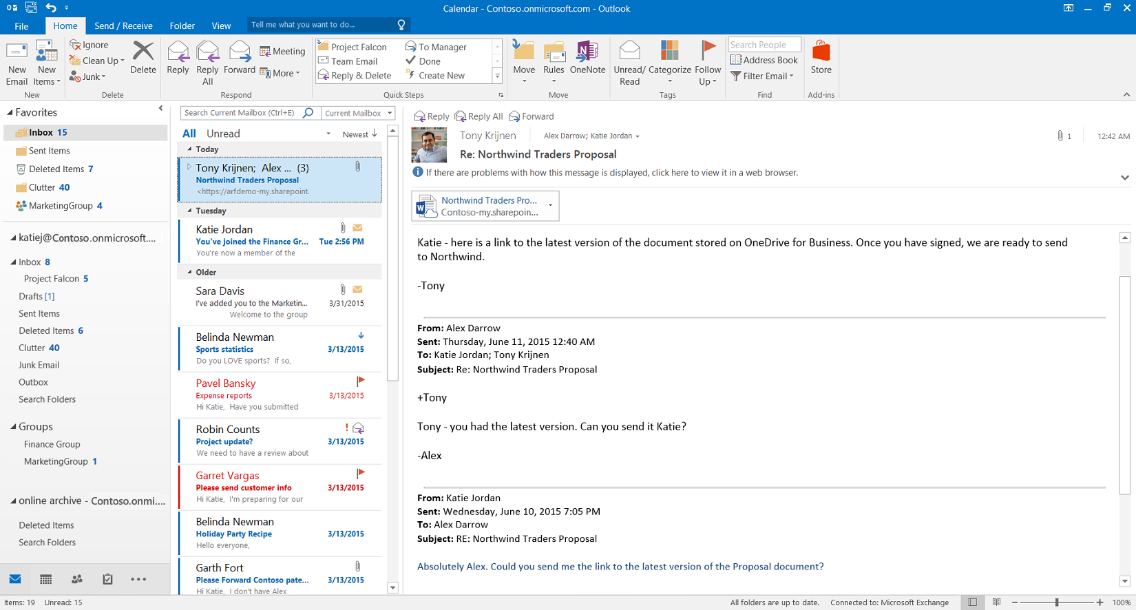почтовый клиент Microsoft Outlook